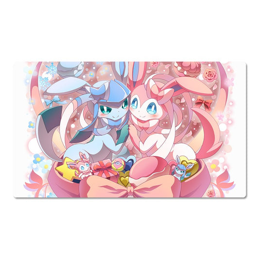 Sylveon Glaceon Board Game Pokemon Table Playmat TCG CCG Mat Play Pad Mousepad
