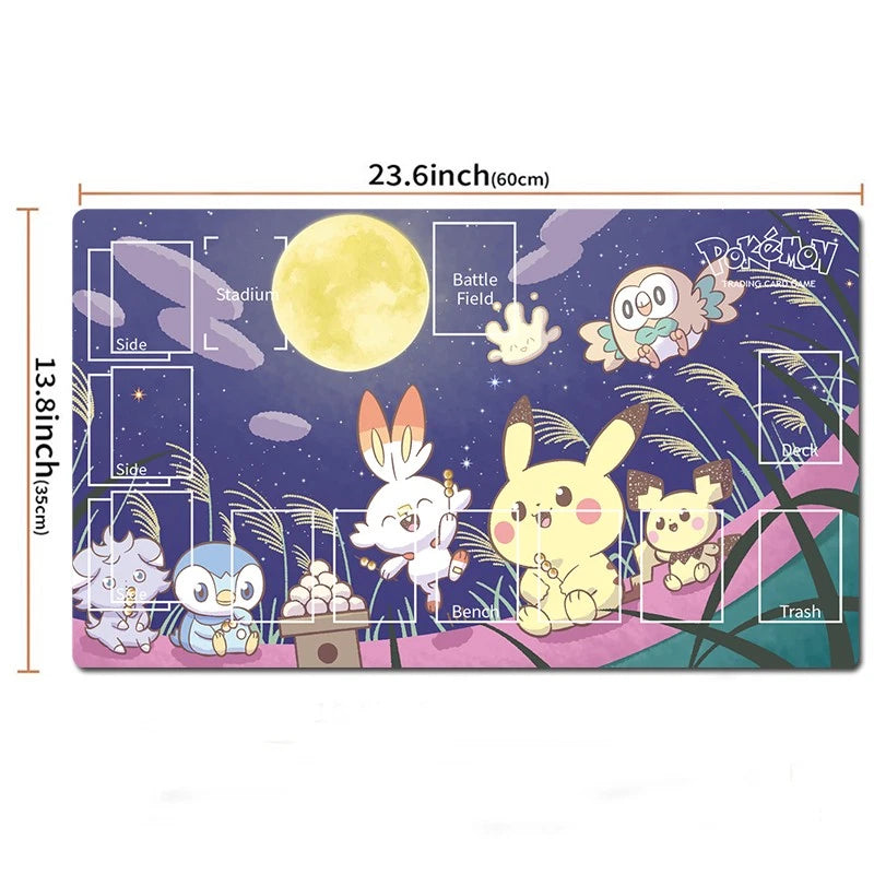 Pokemon Playmat Pikachu Scorbunny Rowlet Yamper TCG CCG Card Game Deskmat Mousepad