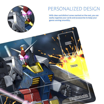 Gundam Playmat Suitable for GCG , includes Storage Bag, 24 x 14 inches (790537)