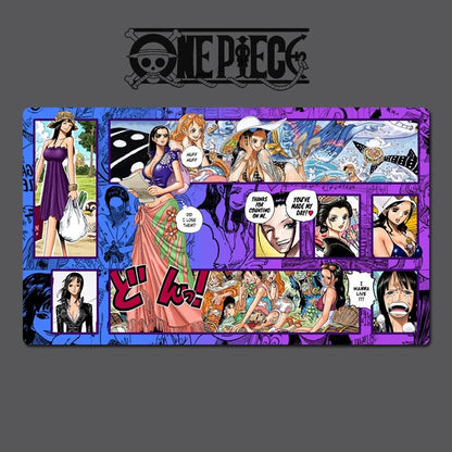 Collage of anime characters with 'One Piece' logo at the top