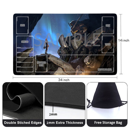 Gundam Playmat Suitable for GCG , includes Storage Bag, 24 x 14 inches (1166536)