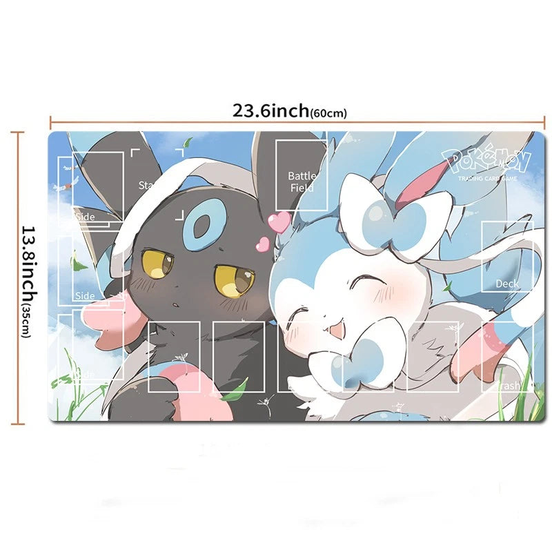 Umbreon Sylveon Board Game Pokemon Table Playmat TCG CCG Trading Card Game Deskmat Mousepad