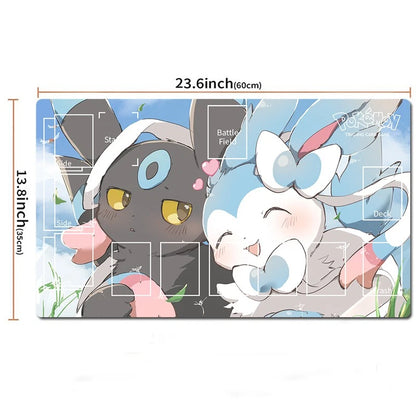 Umbreon Sylveon Board Game Pokemon Table Playmat TCG CCG Trading Card Game Deskmat Mousepad