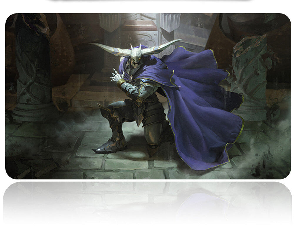 Mouse pad with fantasy character design on a white background