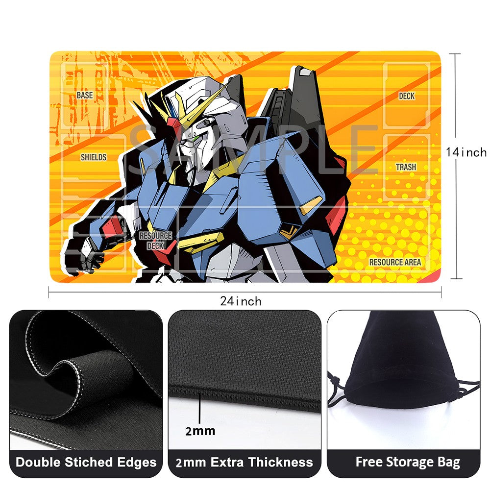 Gundam Playmat Suitable for GCG , includes Storage Bag, 24 x 14 inches (570700)
