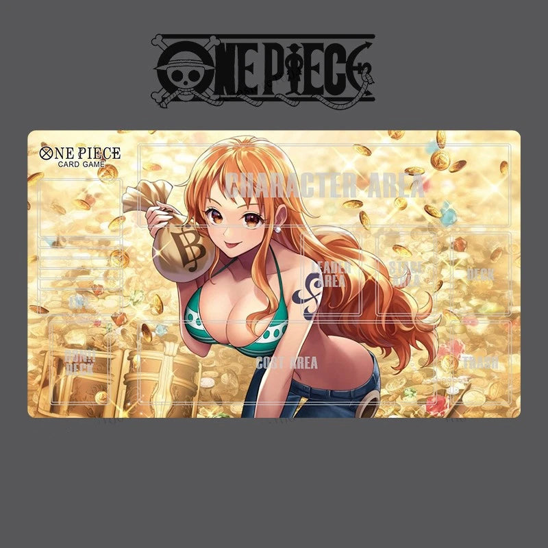 Character art from One Piece with a character holding a treasure chest.