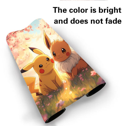 Pikachu and Eevee Pokemon Table Playmat PTCG TCG CCG Pad Trading Card Game Mat