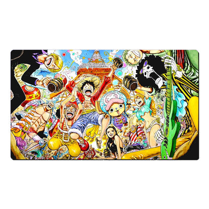 Collage of animated characters from a popular anime series on a white background