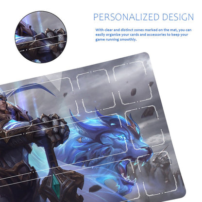 Garen - League Of Legends Riftbound Playmat 24x14 in + Free Storage Bag
