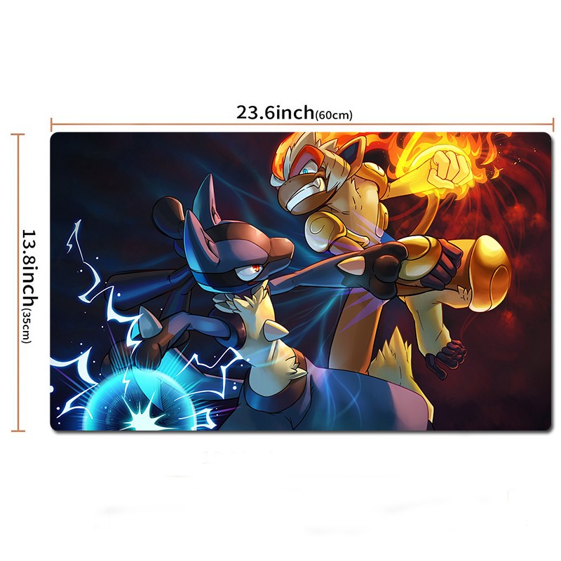 Infernape Lucario Pokemon Table Playmat PTCG TCG CCG Pad Trading Card Game Mat