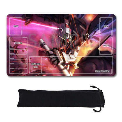 Gundam Playmat Suitable for GCG , includes Storage Bag, 24 x 14 inches (123030)