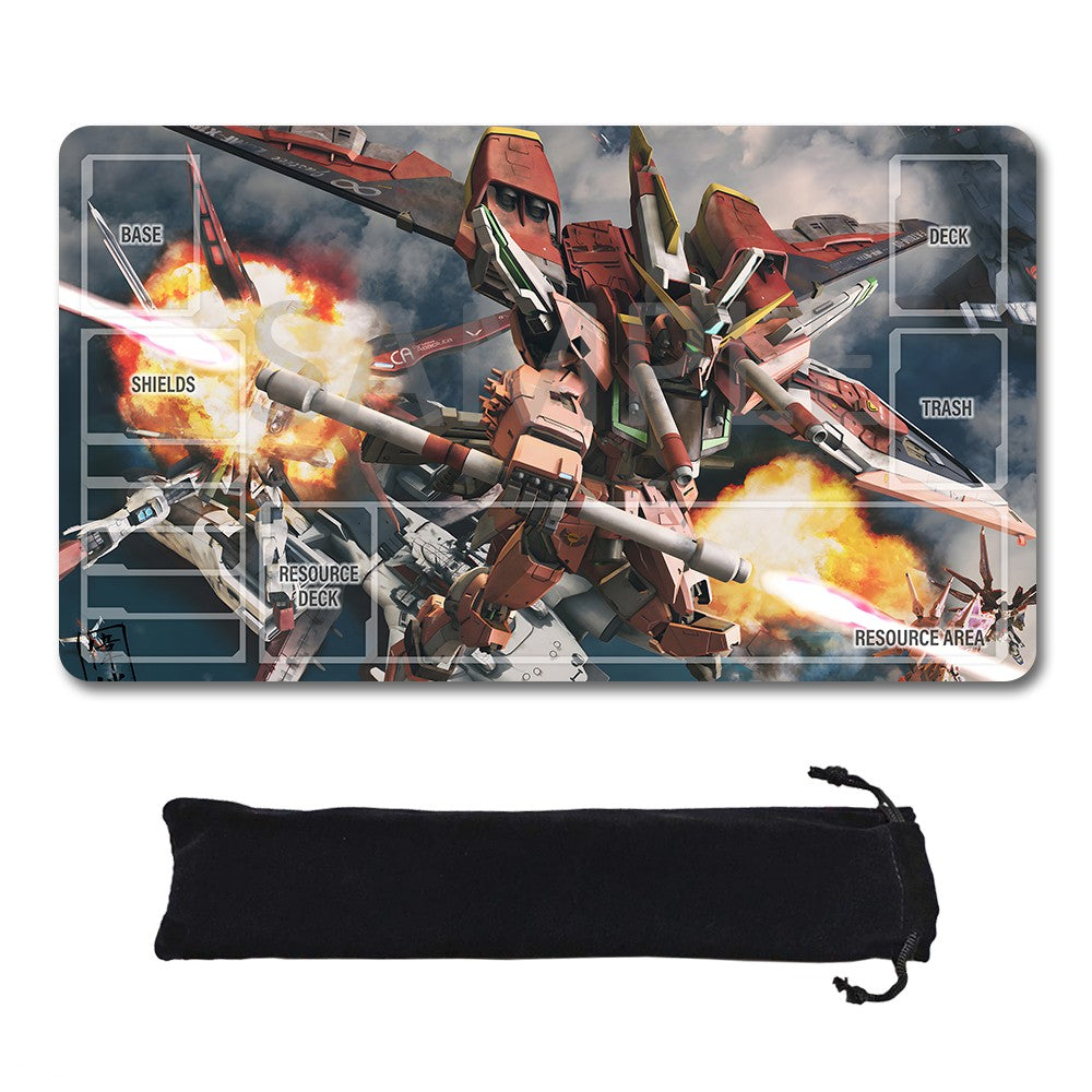Gundam Playmat Suitable for GCG , includes Storage Bag, 24 x 14 inches (75960)