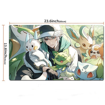 Sprigatito Emolga Leafeon Pokemon Playmat PTCG TCG CCG Pad Trading Card Game Mat