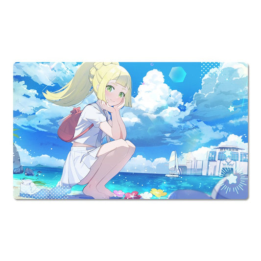 Lillie Board Games Pokemon Table Playmat Card Game Play Mat TCG CCG Mouse Pad