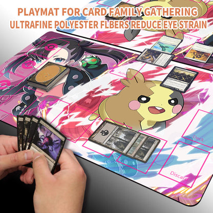 Pokemon Playmat Stitched Edge With Zones Trading Card Game Playmat Stitched Edge of MTG TCG CCG