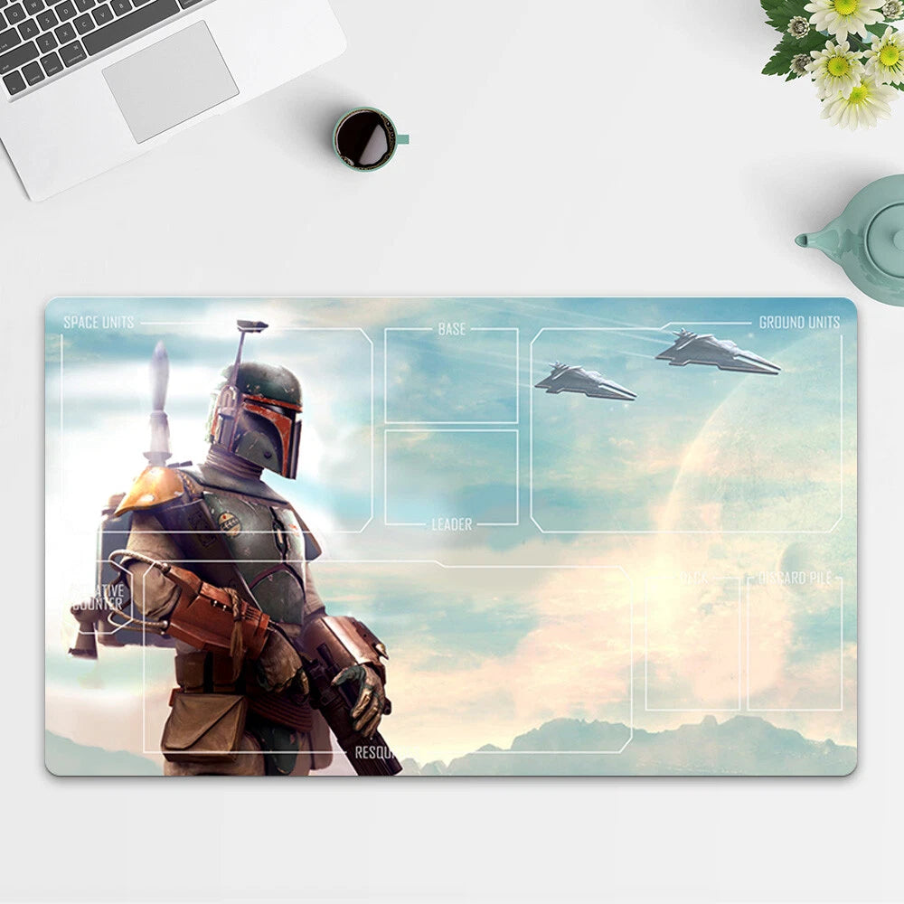 Playmat Boba Fett TCG Starwars : Unlimited Trading Card Game Play Mat Free Bag
