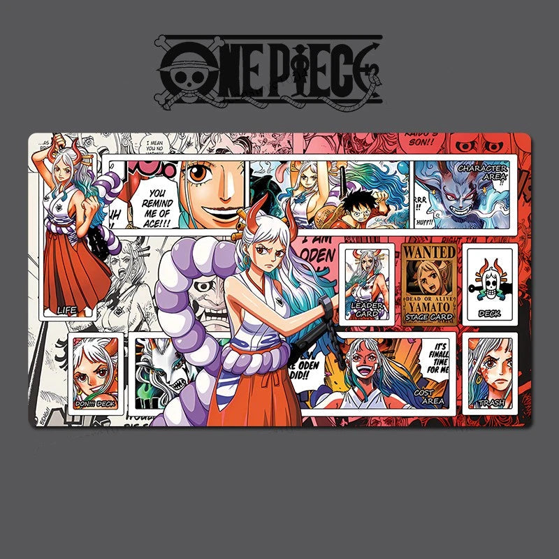 One Piece O-P OPCG TCG CCG Gaming Play Pad Yamato Table Playmat Trading Card Game Desk Mat Mousepad