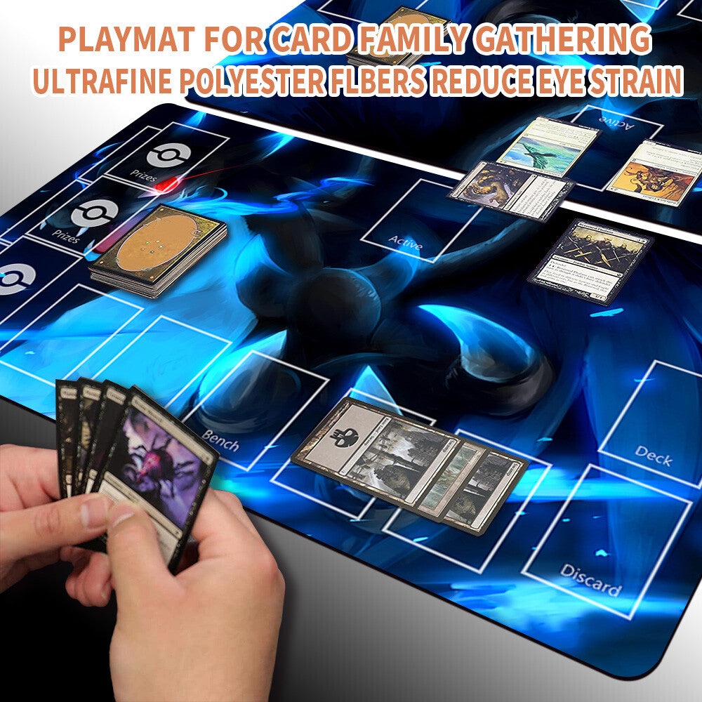 NEW Pokemon Charizard Playmat Stitched Edge with Card Zones Rubber Playmat Stitched Edge of TCG