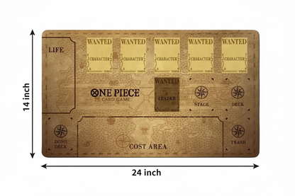 One Piece Classic Gold Playmat With Zones OPCG TCG Board Card Game Deskmat Mousepad