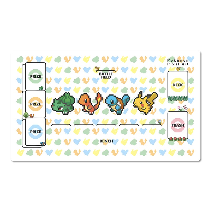Bulbasaur Charmander Pikachu Board Game Pokemon Playmat Play Mat TCG CCG Pad