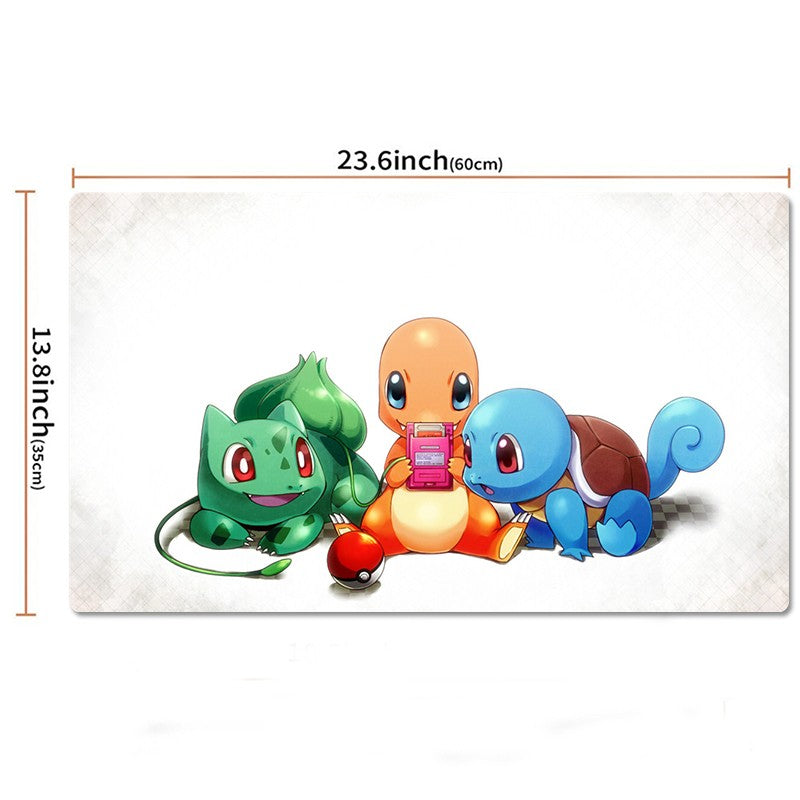 Squirtle Bulbasaur Pokemon Table Playmat PTCG TCG CCG Pad Trading Card Games Mat
