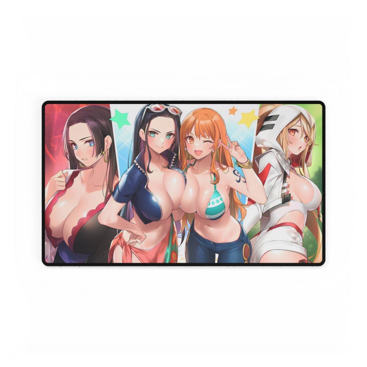 One Piece Girls Playmat CCG OPCG TCG Trading Card Game Mousepad Nami Boa Vivi