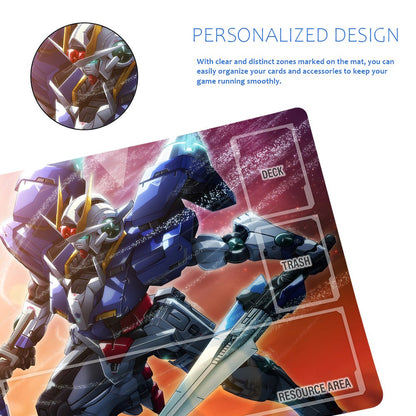 Gundam Playmat Suitable for GCG , includes Storage Bag, 24 x 14 inches (50830)