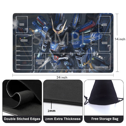 Gundam Playmat Suitable for GCG , includes Storage Bag, 24 x 14 inches (1306588)