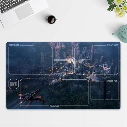 Playmat Land At Night TCG Starwars : Unlimited Trading Card Game Mat Free Bag