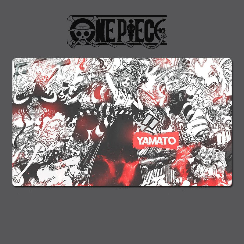 Collage of characters from 'One Piece' with 'Yamato' branding on a dark background