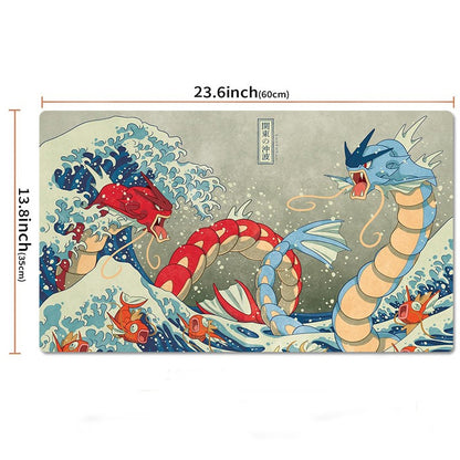 The Great Wave off Kanto Board Game Pokemon Table Playmat Play Mat TCG CCG Pad