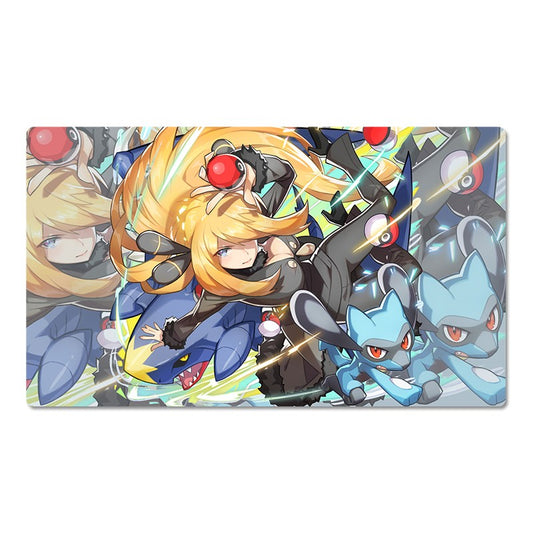 Cynthia Board Game Pokemon Table Playmat PTCG TCG CCG Pad Trading Card Games Mat