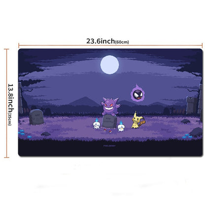 Gengar Mimikyu Litwick Pokemon Table Playmat Card Play Mat TCG CCG Pad Mousepad