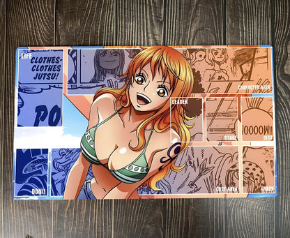 One Piece OPCG TCG CCG Play Pad Nami Duel Playmat Trading Card Game Mat Mousepad Deskmat