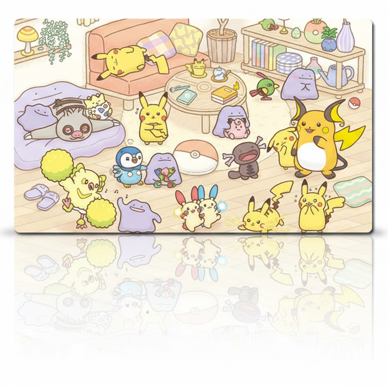 Wooden puzzle with cartoon characters on a white background
