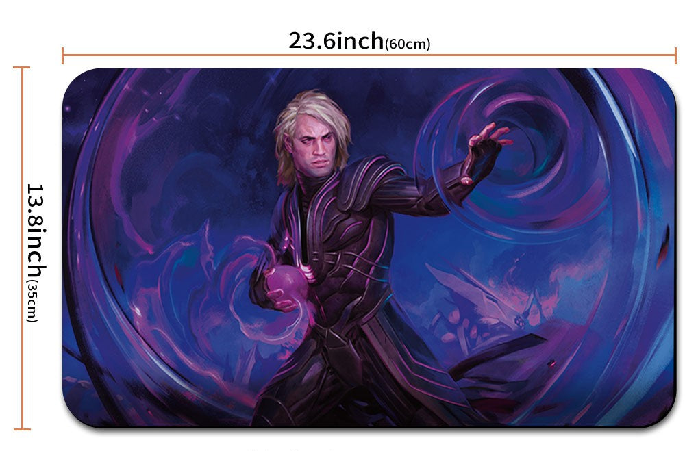 Decorative mouse pad with character design and measurements