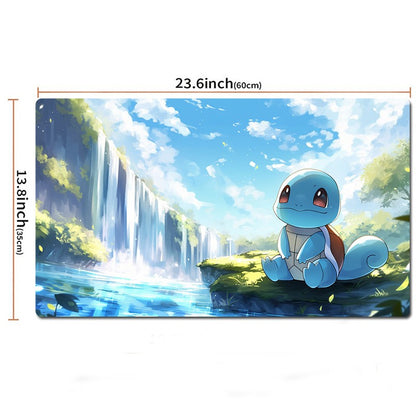 Squirtle Pokemon Table Playmat PTCG TCG CCG Gaming Pad Trading Card Games Mat