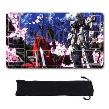Gundam Playmat Suitable for GCG , includes Storage Bag, 24 x 14 inches (198274)