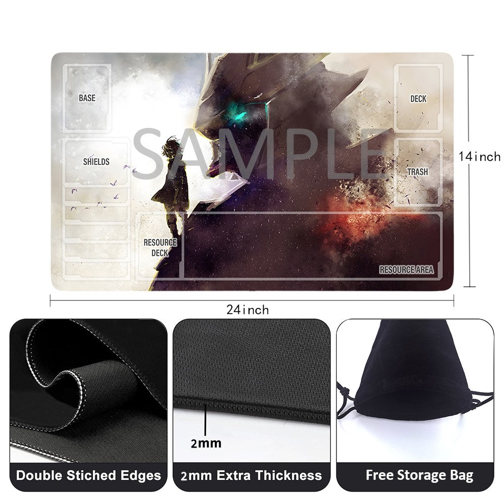 Gundam Playmat Suitable for GCG ,includes Storage Bag, 24 x 14 inches (GD5101424)