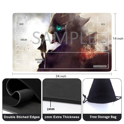 Gundam Playmat Suitable for GCG ,includes Storage Bag, 24 x 14 inches (GD5101424)