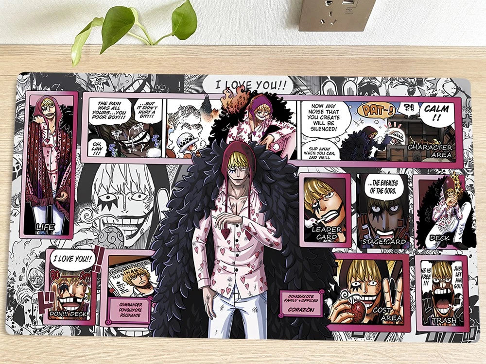 One Piece Donquixote Rosinante Playmat CCG OPCG Mat Trading Card Game Pad Mousepad Deskmat