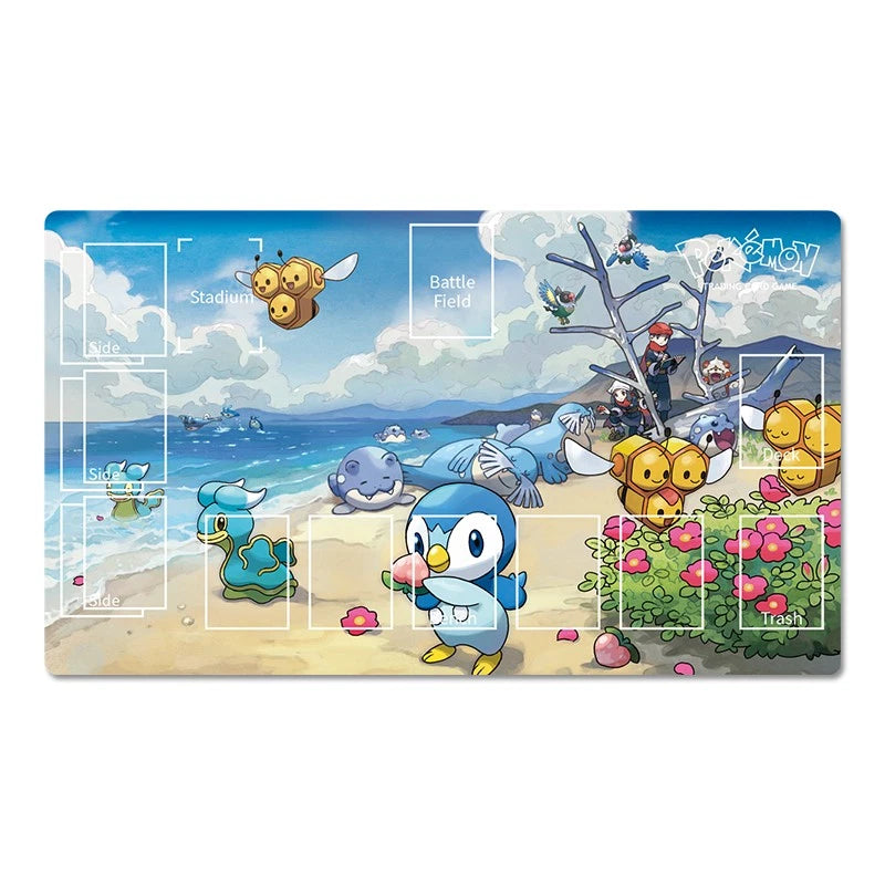 Pikachu Piplup Buizel Burmy Board Game Pokemon Playmat TCG CCG Deskmat Mousepad