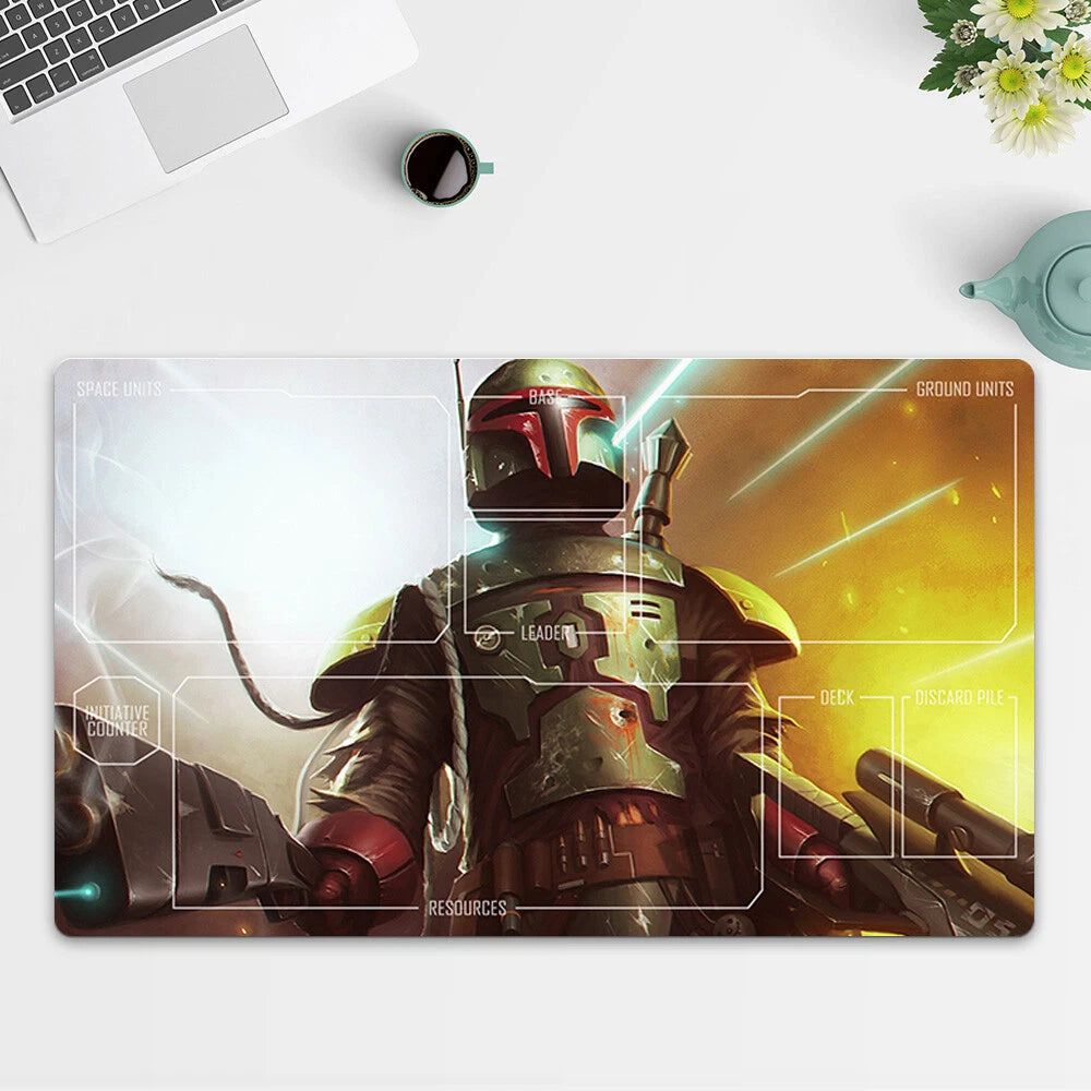 Playmat Boba Fett TCG Starwars : Unlimited Trading Card Game Play Mat Free Bag
