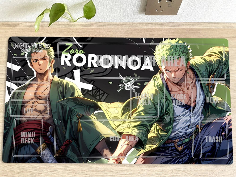 One Piece Roronoa Zoro Table Playmat OPCG TCG CCG Playing Pad Trading Card Game Desk Mat Mousepad