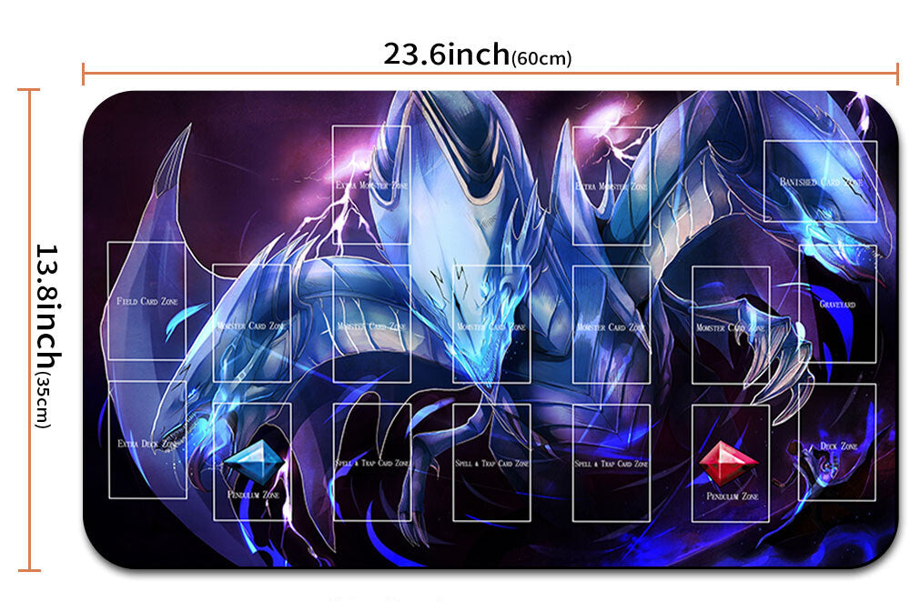 Gaming mouse pad with dragon design and measurements