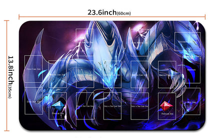 Gaming mouse pad with dragon design and measurements