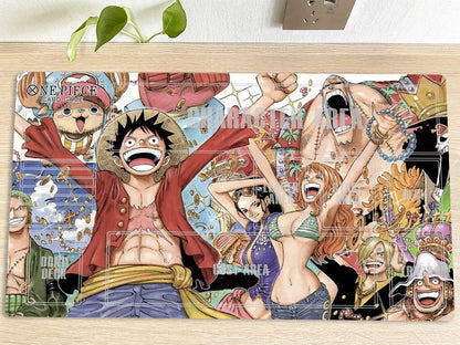 Straw Hat Pirates Luffy Nami  One Piece Table Playmat OPCG TCG CCG Play Pad Trading Card Game Deskmat Mousepad