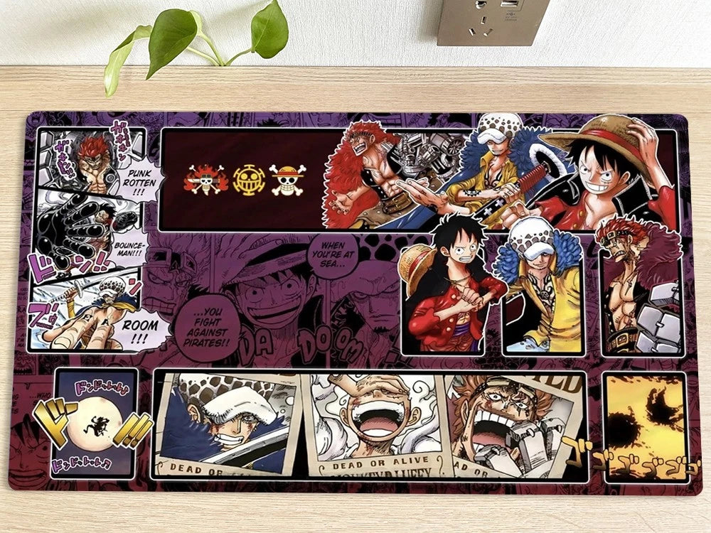 One Piece Luffy Zoro Kid Table Playmat CCG OPCG Mat Trading Card Game Mousepad Deskmat