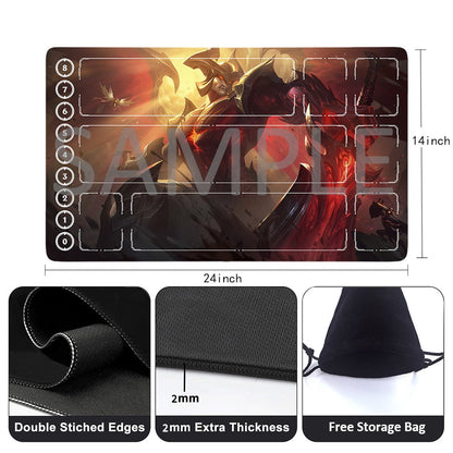 Asmund - League Of Legends Riftbound Playmat 24x14 in + Free Storage Bag
