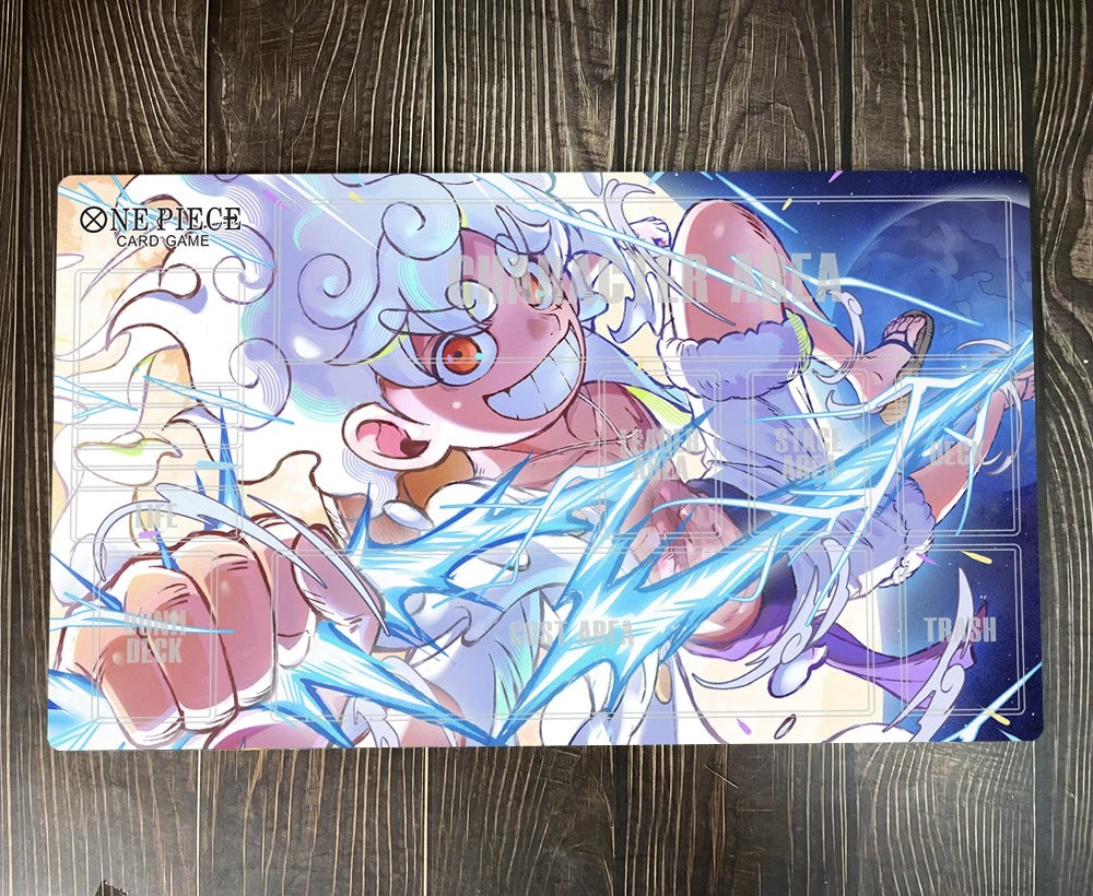 One Piece O-P OPCG TCG CCG Monkey D Luffy Gear 5 Table Playmat Trading Card Game Desk Mat Mouse Pad